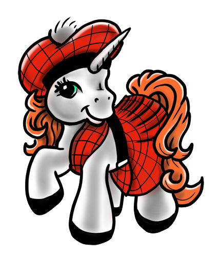 My little Unicorn Red Tartan